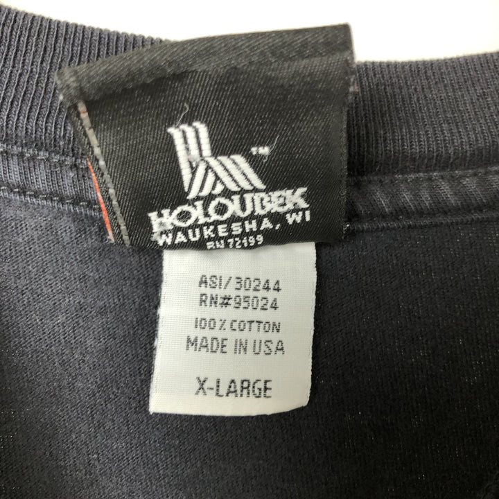 00'S Harley-Davidson Motorcycle Bike T-shirt Made in USA Men's XL cotton black type Vintage Second Hand