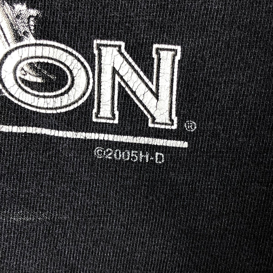 00'S Harley-Davidson Motorcycle Bike T-shirt Made in USA Men's XL cotton black type Vintage Second Hand