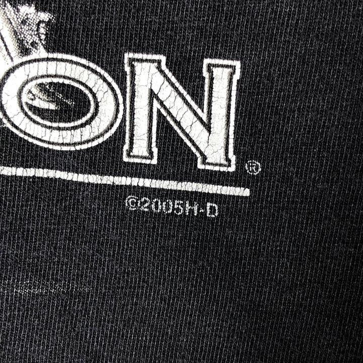 00'S Harley-Davidson Motorcycle Bike T-shirt Made in USA Men's XL cotton black type Vintage Second Hand