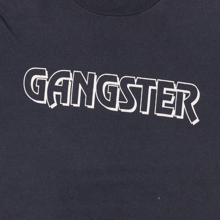 90'S Screen Stars BEST Print T-shirt Made in USA Men's L size Vintage cotton black type Vintage Second Hand