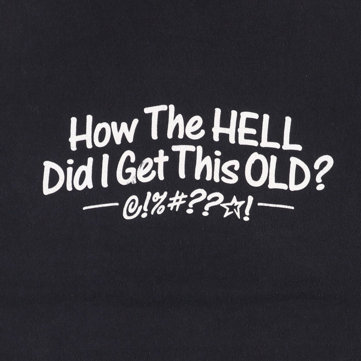 90'S Anvil Message Print T-Shirt Made in USA Men's XL Vintage cotton black type Vintage Second Hand
