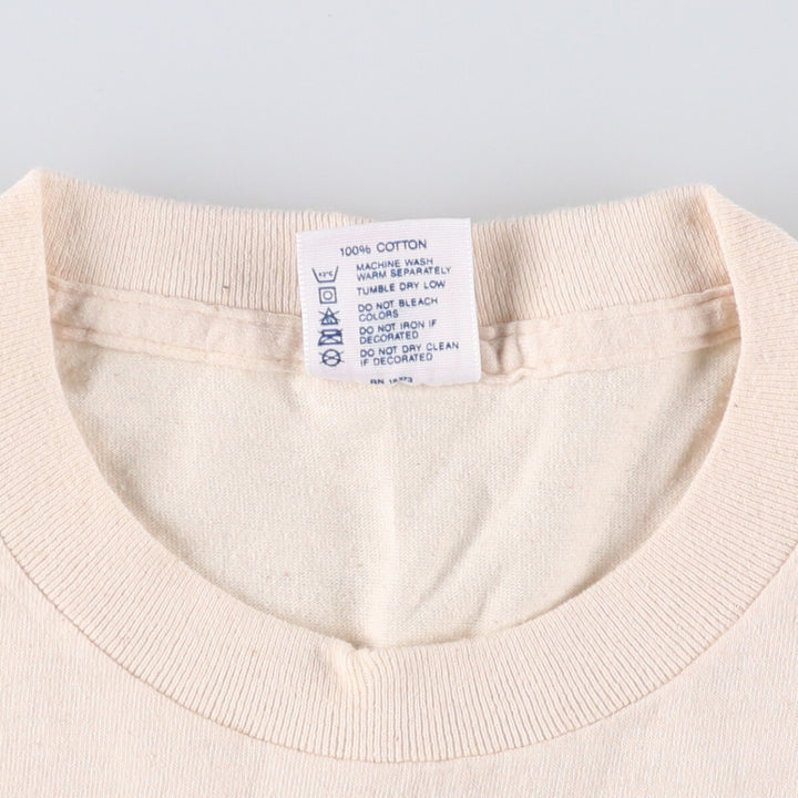 Vintage 90'S Delta DELTA Printed T-shirt, Made in USA, Men's XL cotton Beige type Vintage Second Hand