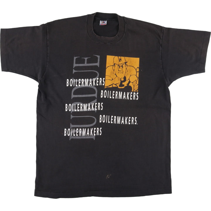 90'S Fruit of the Loom Purdue University College T-Shirt Made in USA Men's XL Vintage cotton black type Vintage Second Hand
