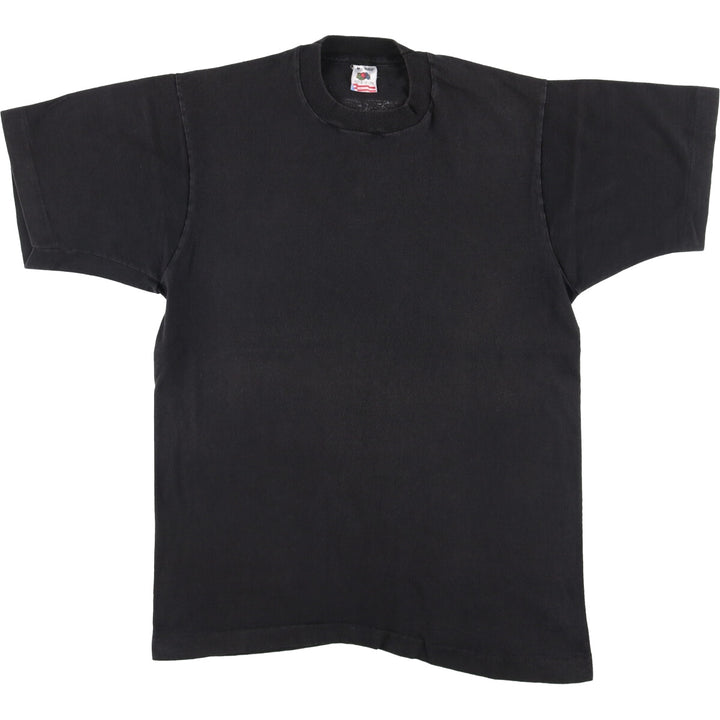 90'S Fruit of the Loom Back Print T-Shirt Made in USA Men's M Vintage cotton black type Vintage Second Hand