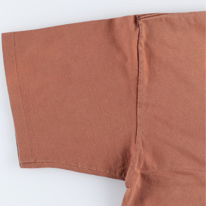90'S SPLIT short sleeve printed T-shirt made in USA, men's XL equivalent, vintage cotton brown type Vintage Second Hand