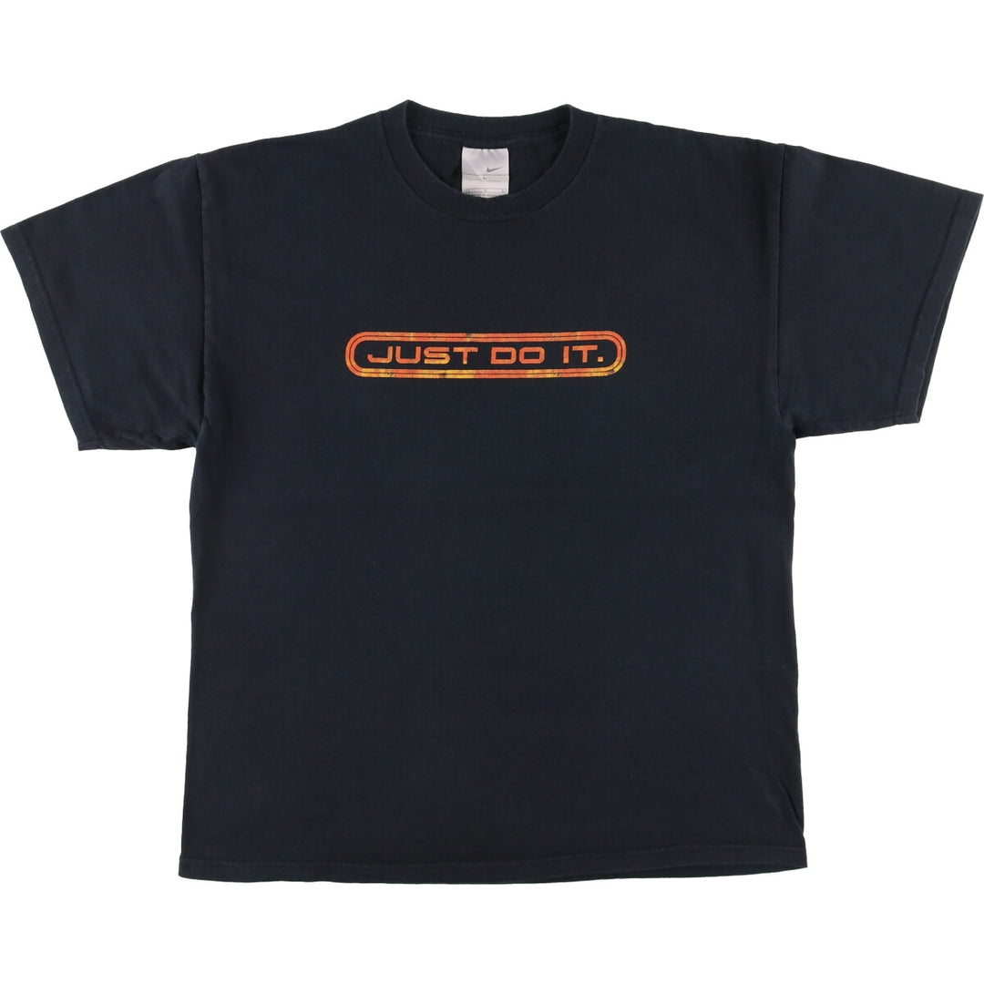 00'S Nike Sports Print T-shirt Men's Size L cotton black type Vintage Second Hand