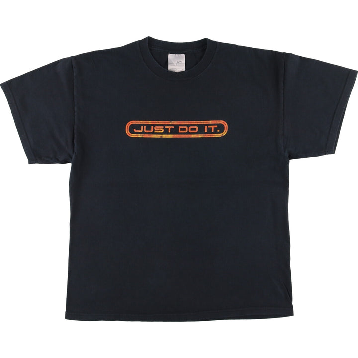 00'S Nike Sports Print T-shirt Men's Size L cotton black type Vintage Second Hand
