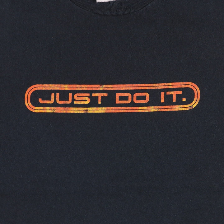 00'S Nike Sports Print T-shirt Men's Size L cotton black type Vintage Second Hand