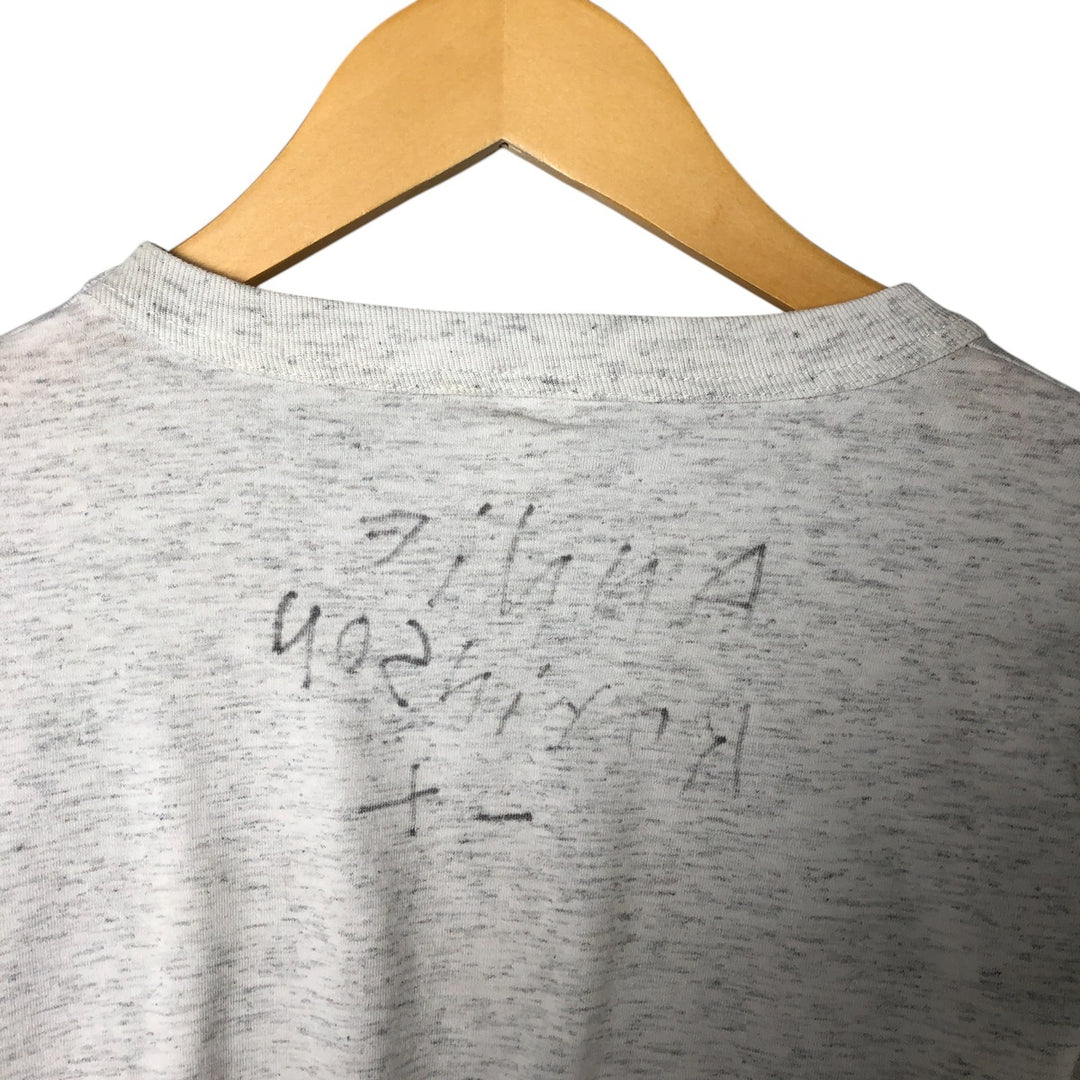 Big size 90'S cat pattern animal t-shirt men's XXXL equivalent vintage unclear gray type Vintage Second Hand