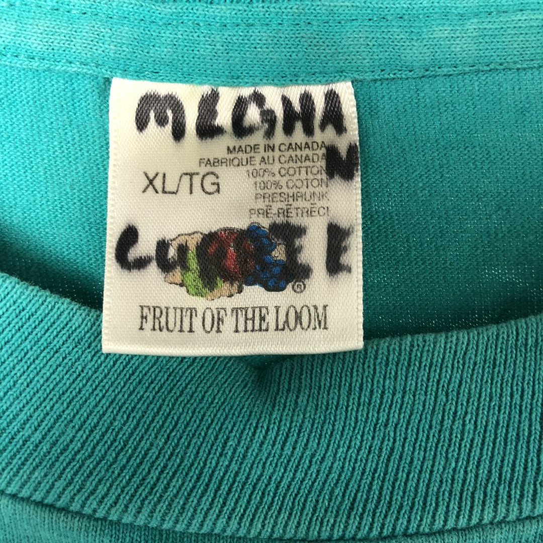 90'S Fruit of the Loom Message Print T-Shirt Men's XL Vintage cotton blue type Vintage Second Hand
