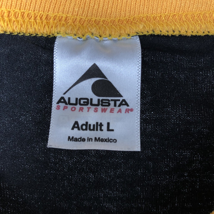 AUGUSTA AUGUSTA SPORTSWEAR V-neck message print T-shirt for men (approx. L) cotton black type Vintage Second Hand