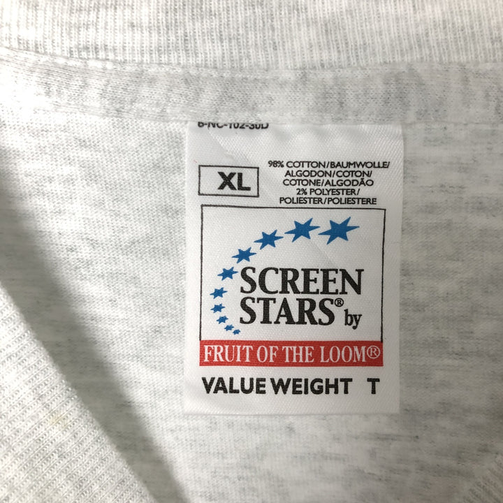 00'S Screen Stars SCREEN STARS THE BEATLES Beatles Band T-shirt Band T Men's XL equivalent cotton gray type Vintage Second Hand
