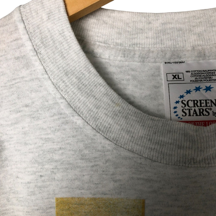 00'S Screen Stars SCREEN STARS THE BEATLES Beatles Band T-shirt Band T Men's XL equivalent cotton gray type Vintage Second Hand
