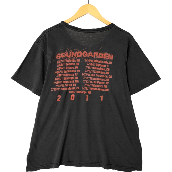 SOUNFGARDEN 2011 Band T-shirt (Men's size L equivalent) unclear black type Vintage Second Hand