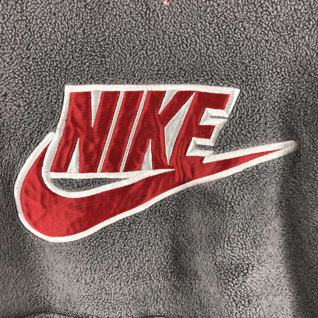 2000'S Nike fleece pullover hoodie, men's size M polyester gray type Vintage Second Hand