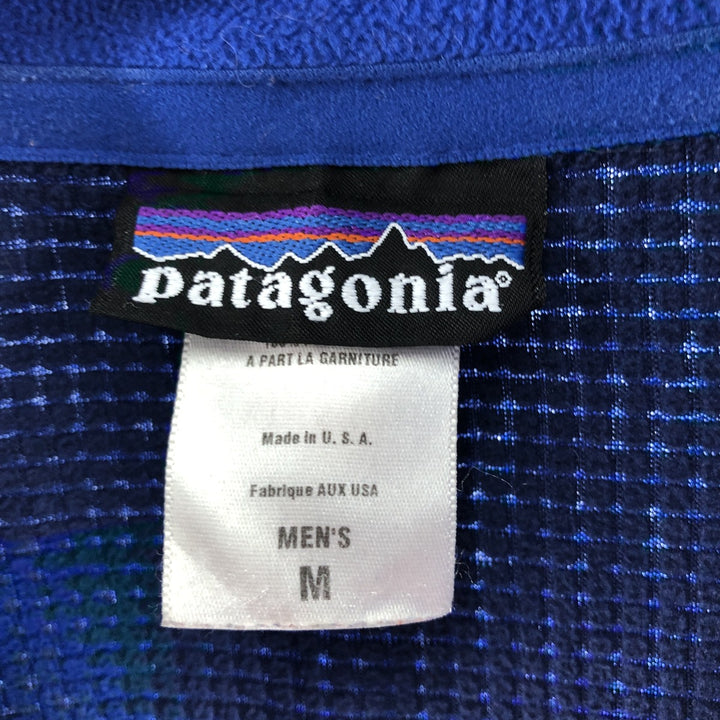 2000'S Patagonia Regulator R4 Fleece Jacket (36150F5), Made in USA, Men's Size Medium polyester blue type Vintage Second Hand