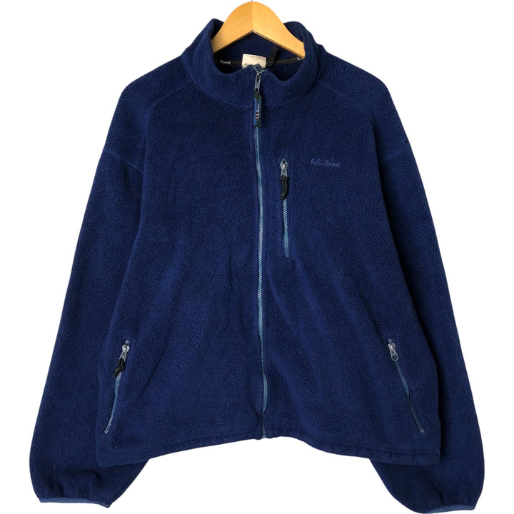 Vintage LL Bean fleece jacket from the 1980'S to 1990s, size XL, men's. unclear Navy blue Vintage Second Hand