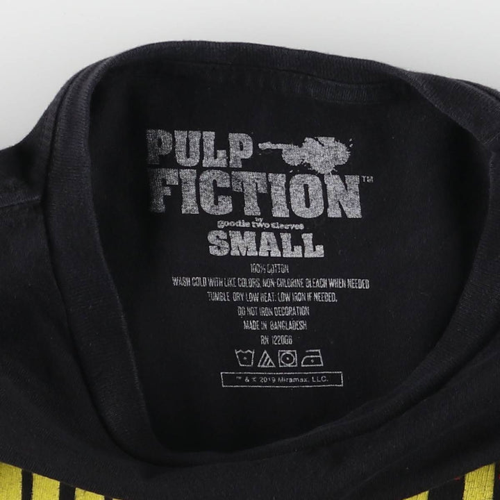 PULP FICTION Pulp Fiction Movie T-shirt Men's S size cotton black type Vintage Second Hand