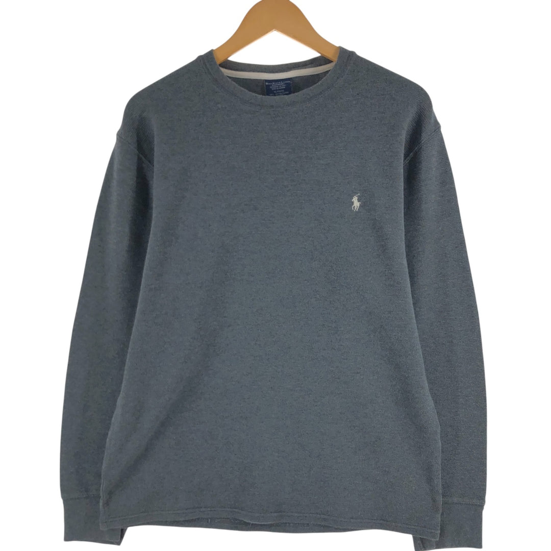 Ralph Lauren POLO RALPH LAUREN SLEEPWEAR Thermal Long T-shirt Waffle Men's XL cotton gray type Vintage Second Hand