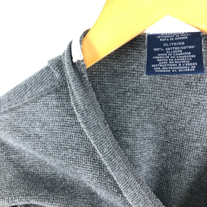 Ralph Lauren POLO RALPH LAUREN SLEEPWEAR Thermal Long T-shirt Waffle Men's XL cotton gray type Vintage Second Hand