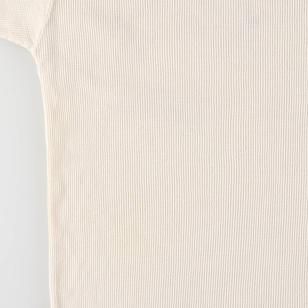 90'S Ralph Lauren CHAPS Thermal Long T-shirt Waffle Men's L Vintage cotton white type Vintage Second Hand