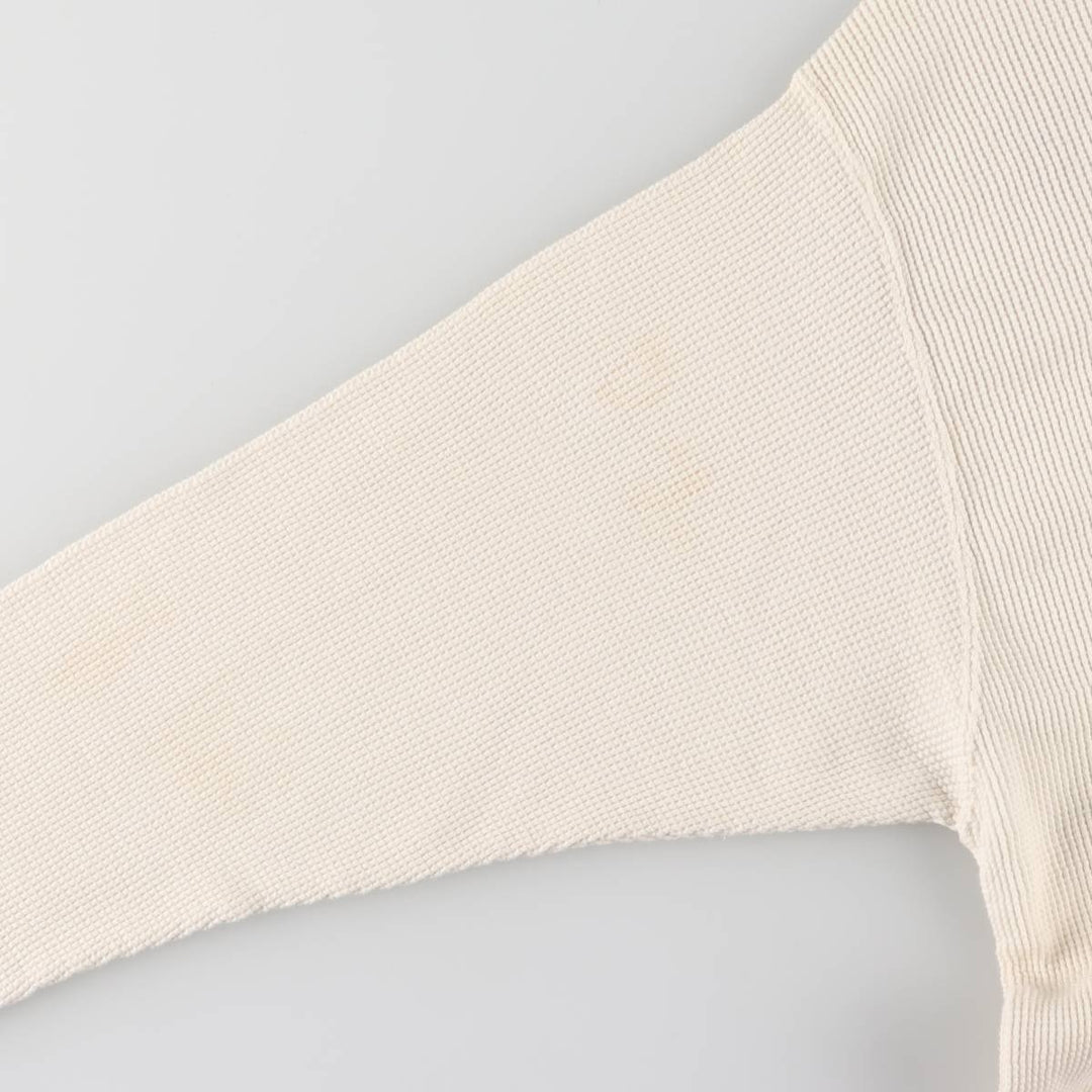 90'S Ralph Lauren CHAPS Thermal Long T-shirt Waffle Men's L Vintage cotton white type Vintage Second Hand