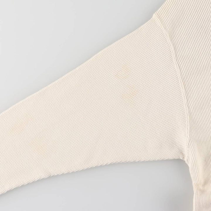 90'S Ralph Lauren CHAPS Thermal Long T-shirt Waffle Men's L Vintage cotton white type Vintage Second Hand