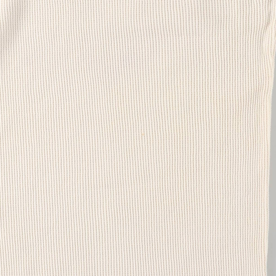90'S Ralph Lauren CHAPS Thermal Long T-shirt Waffle Men's L Vintage cotton white type Vintage Second Hand