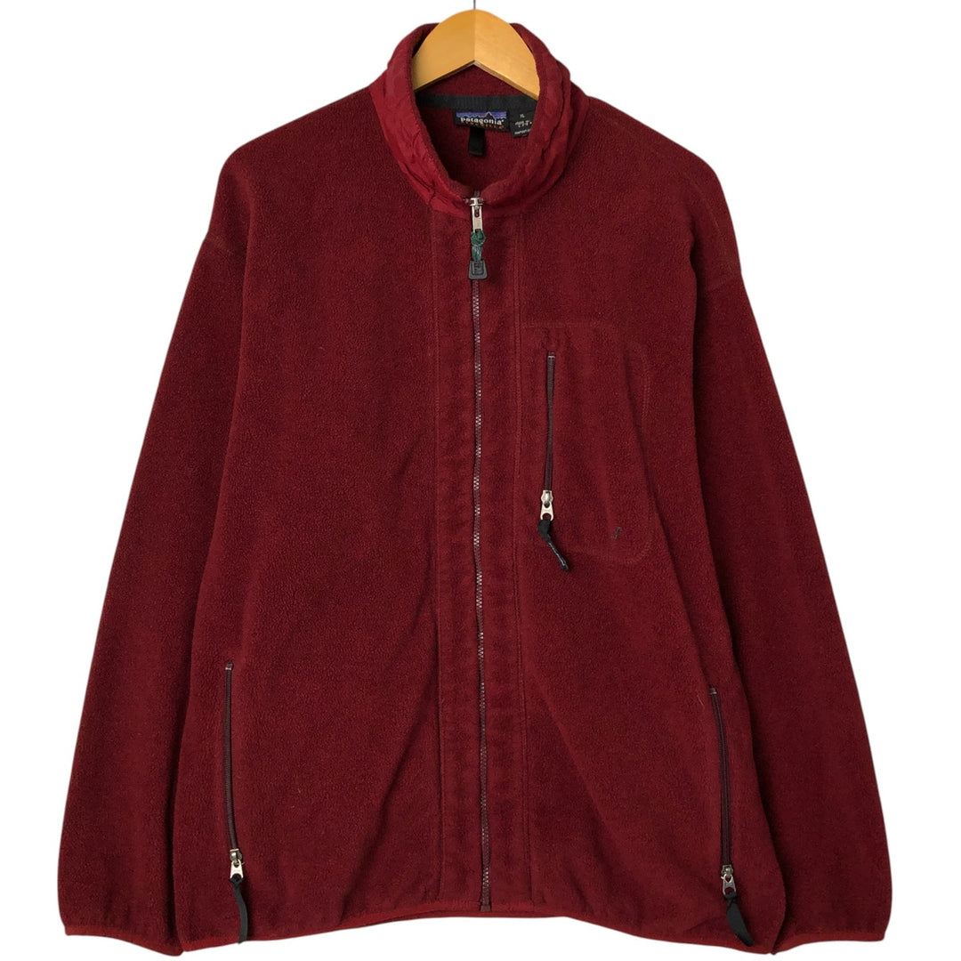 90'S Patagonia Synchilla Fleece Jacket (703510), Made in USA, Men's XL, Vintage polyester red type Vintage Second Hand