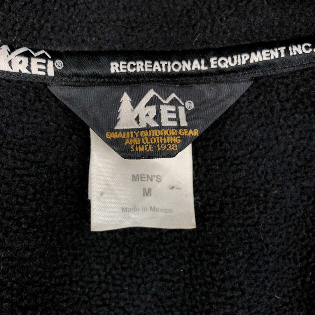 2000'S REI fleece jacket, men's size M polyester black type Vintage Second Hand