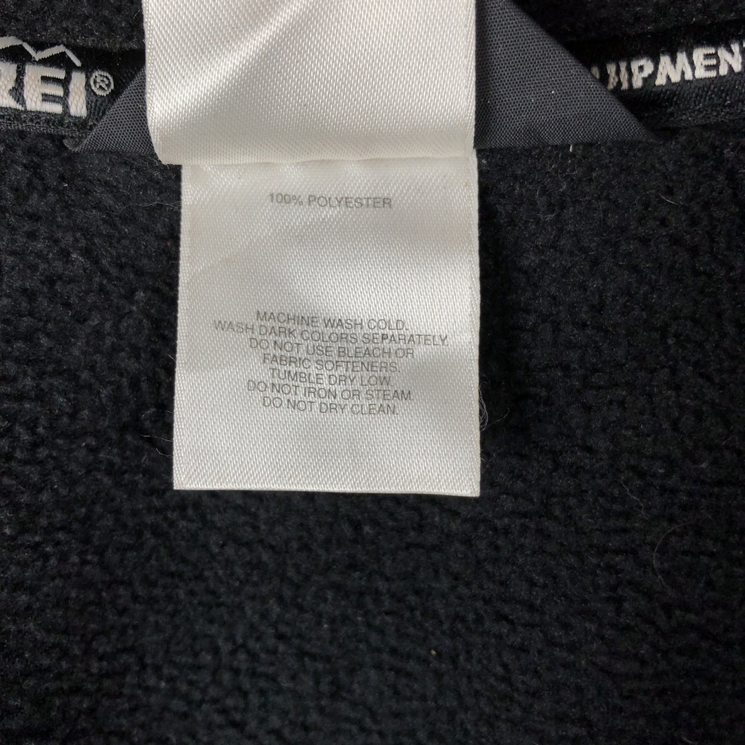 2000'S REI fleece jacket, men's size M polyester black type Vintage Second Hand