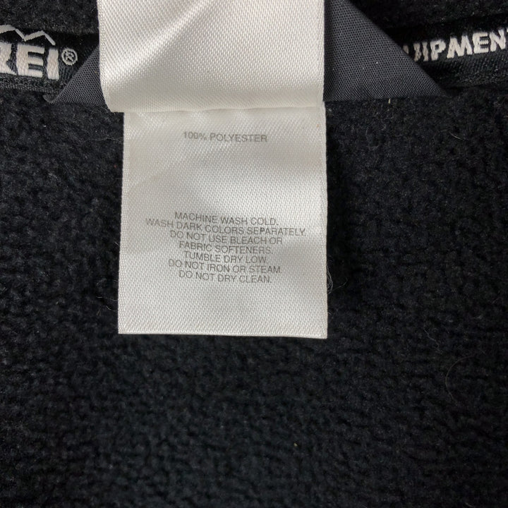 2000'S REI fleece jacket, men's size M polyester black type Vintage Second Hand