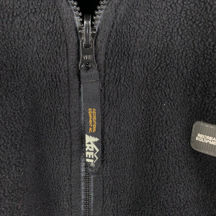 2000'S REI fleece jacket, men's size M polyester black type Vintage Second Hand