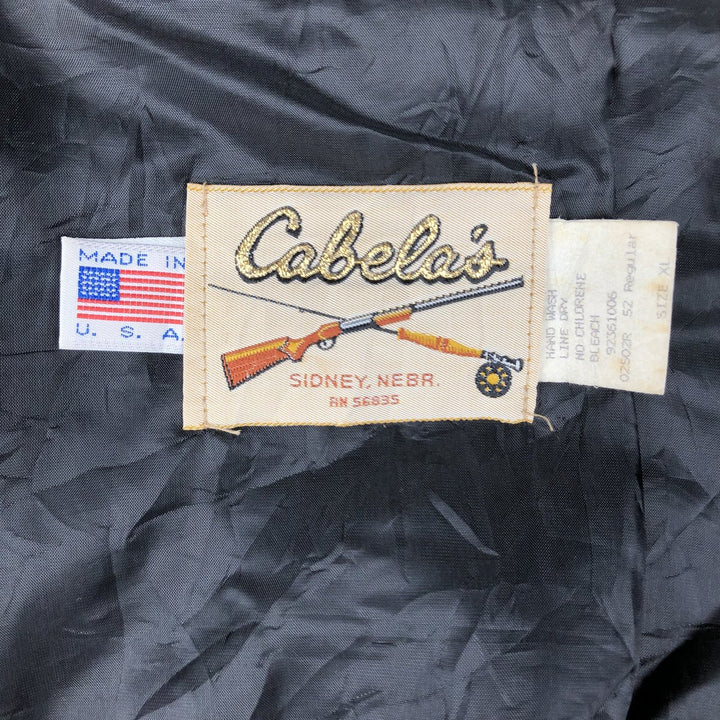 Vintage 70s-80'S Cabelas Realtree Camo Fleece Jacket, Made in USA, Men's Size XL polyester Khaki type Vintage Second Hand