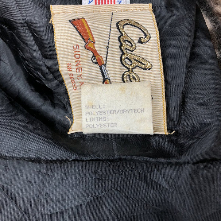 Vintage 70s-80'S Cabelas Realtree Camo Fleece Jacket, Made in USA, Men's Size XL polyester Khaki type Vintage Second Hand