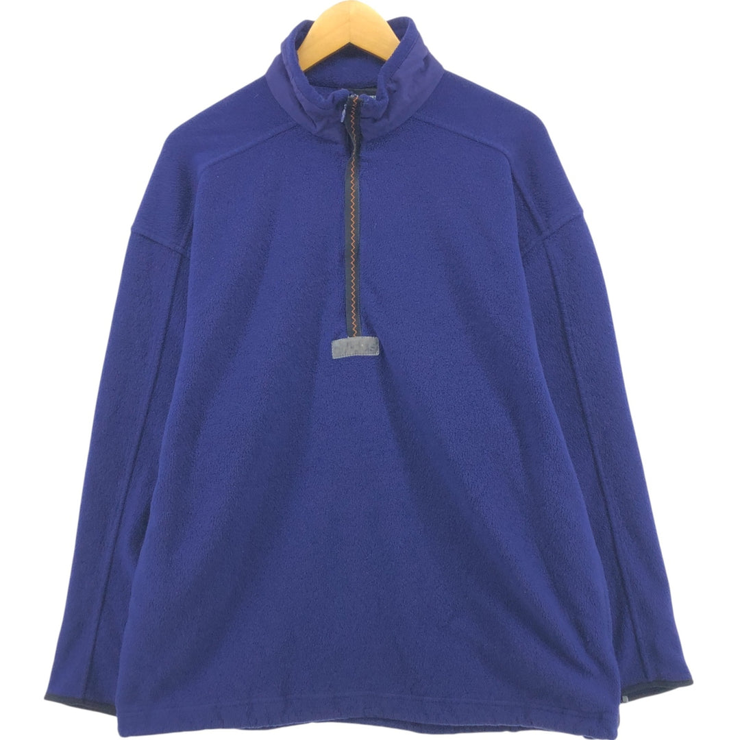 Vintage 80s-90'S Adidas half-zip fleece pullover, men's size L polyester purple type Vintage Second Hand