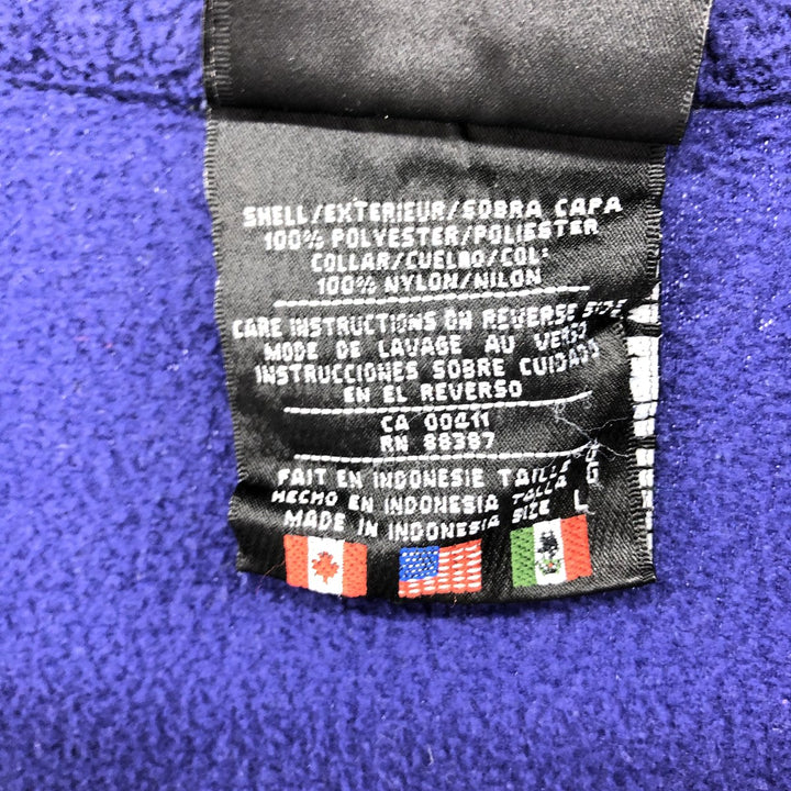 Vintage 80s-90'S Adidas half-zip fleece pullover, men's size L polyester purple type Vintage Second Hand