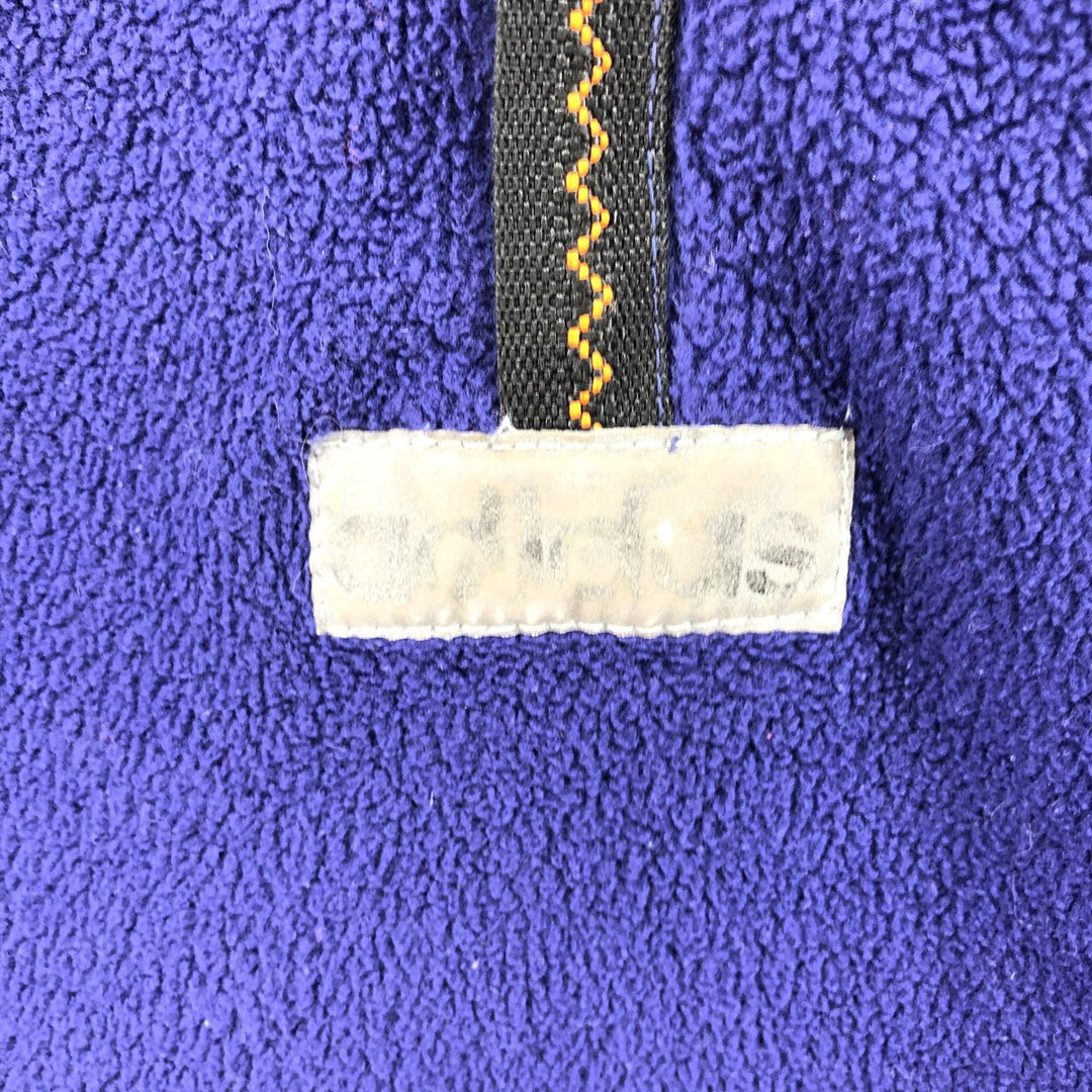 Vintage 80s-90'S Adidas half-zip fleece pullover, men's size L polyester purple type Vintage Second Hand