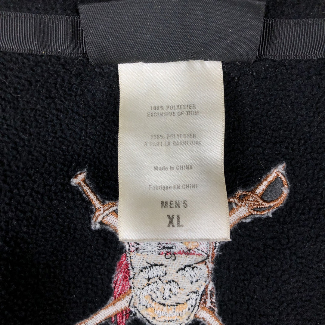 2000'S Patagonia Synchilla Skull Pattern Fleece Jacket (26511F6), Men's XL polyester black type Vintage Second Hand