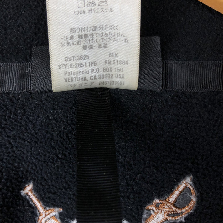 2000'S Patagonia Synchilla Skull Pattern Fleece Jacket (26511F6), Men's XL polyester black type Vintage Second Hand