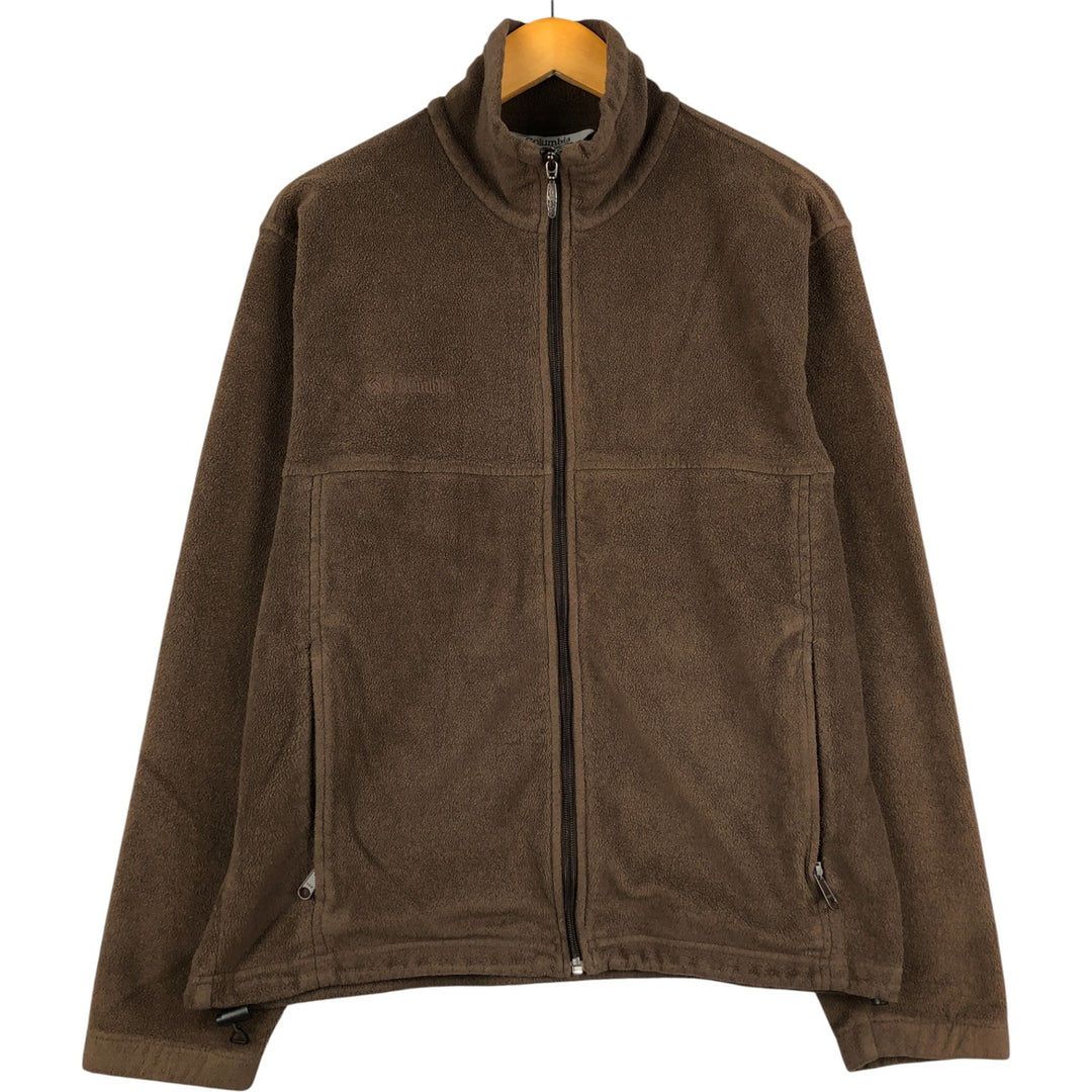 00'S Columbia fleece jacket, men's size M polyester brown type Vintage Second Hand