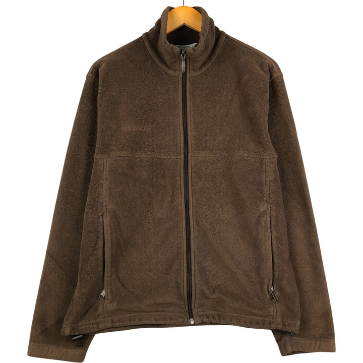 00'S Columbia fleece jacket, men's size M polyester brown type Vintage Second Hand