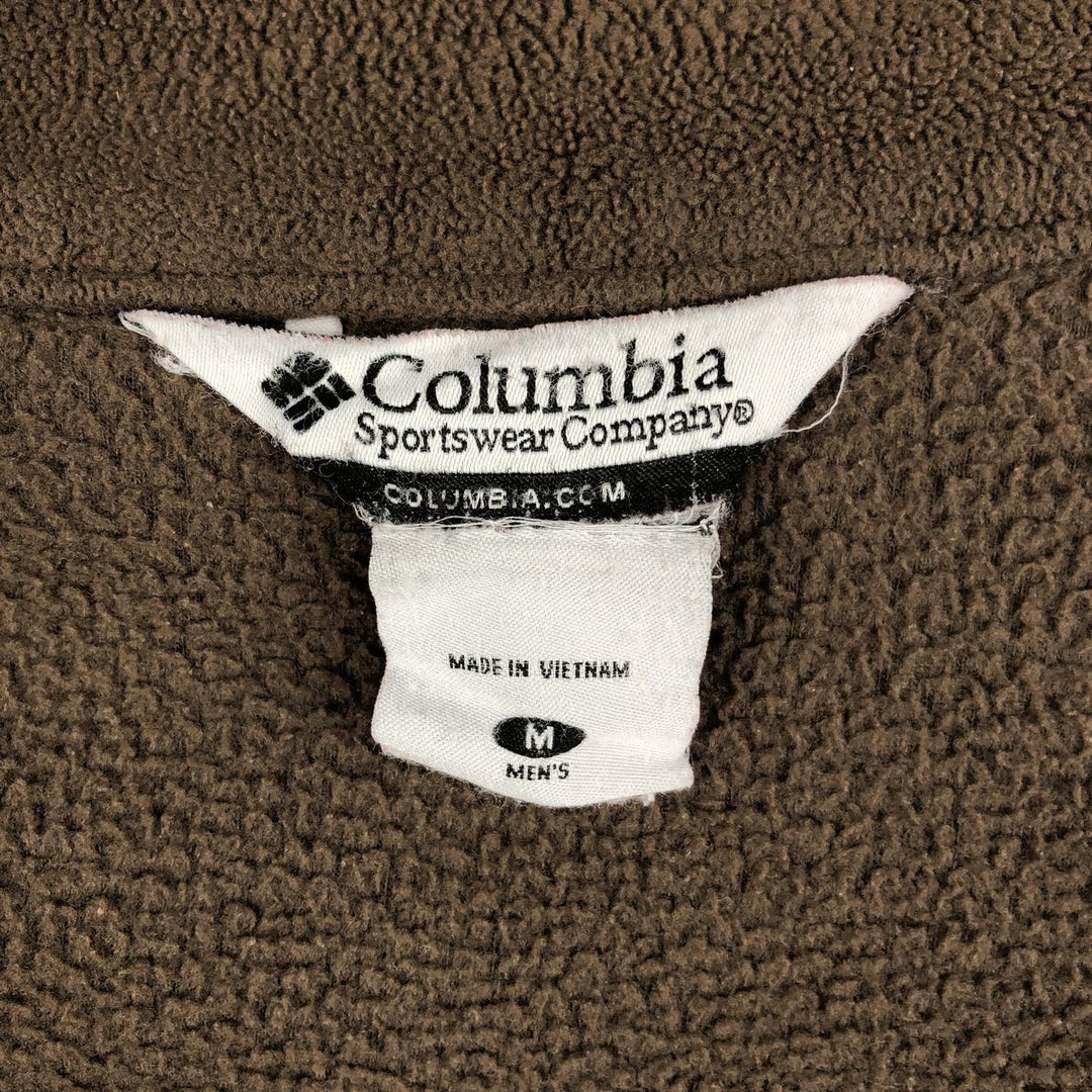00'S Columbia fleece jacket, men's size M polyester brown type Vintage Second Hand