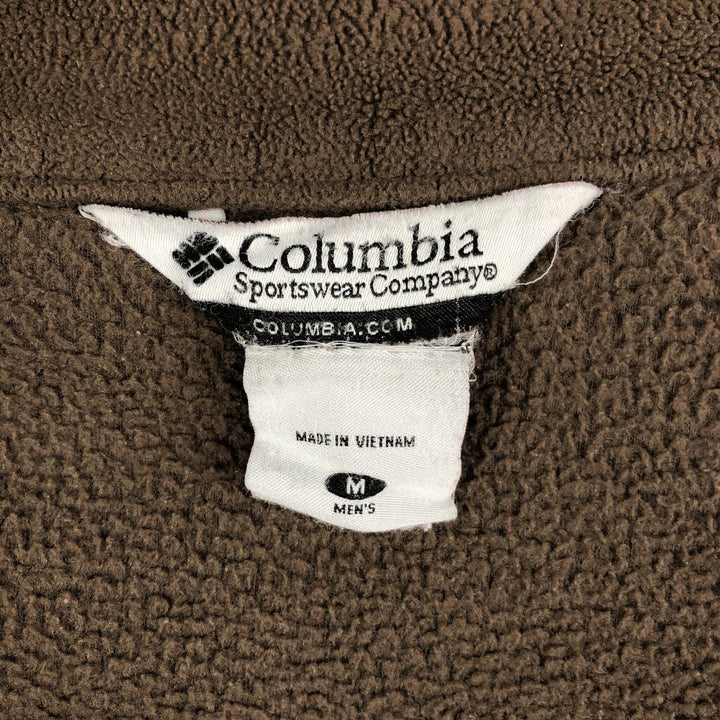 00'S Columbia fleece jacket, men's size M polyester brown type Vintage Second Hand