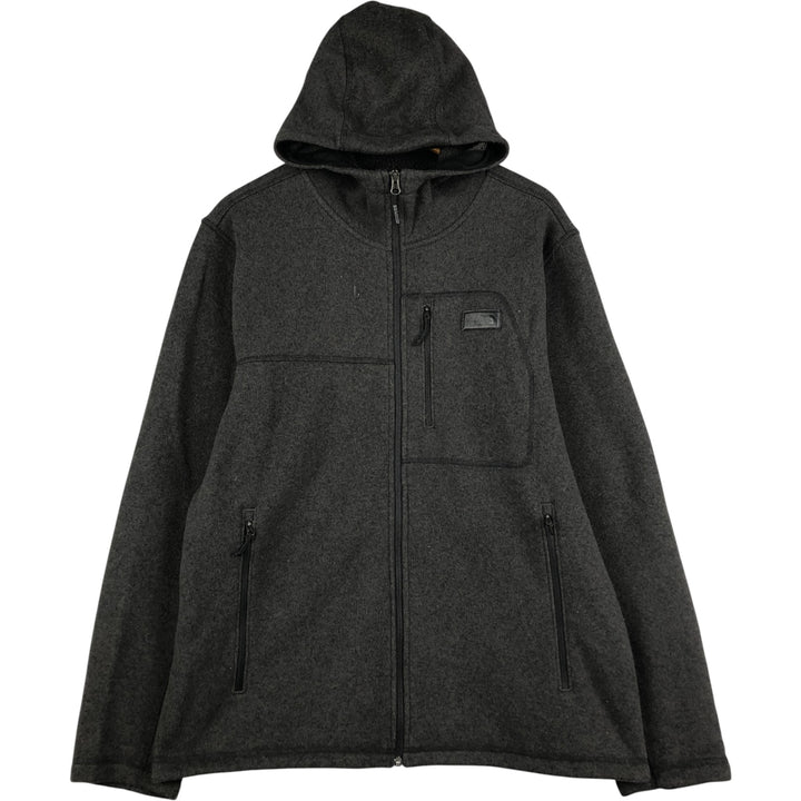 The North Face Fleece Full-Zip Hoodie, Men's XL polyester Charcoal Vintage Second Hand