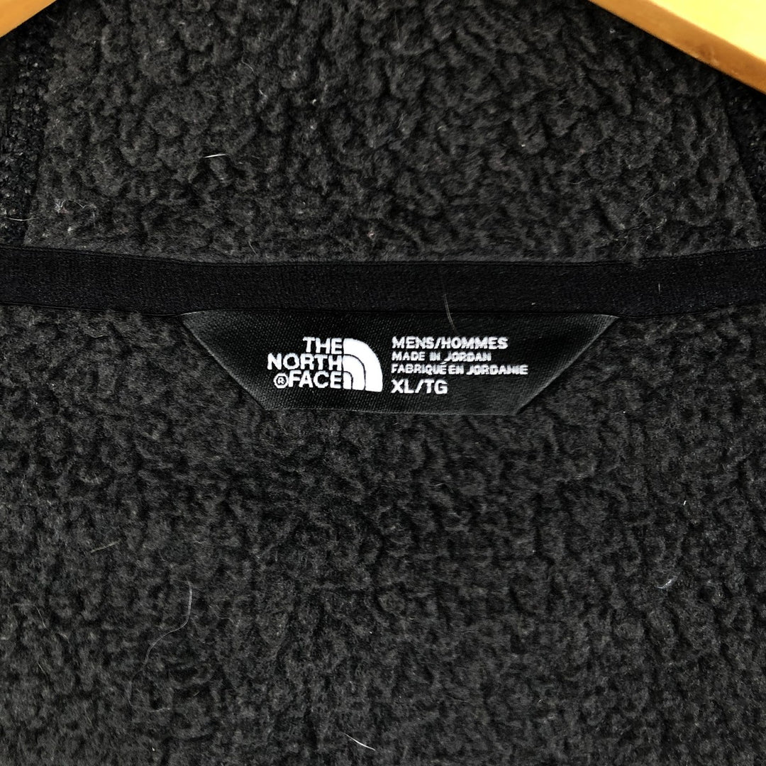 The North Face Fleece Full-Zip Hoodie, Men's XL polyester Charcoal Vintage Second Hand