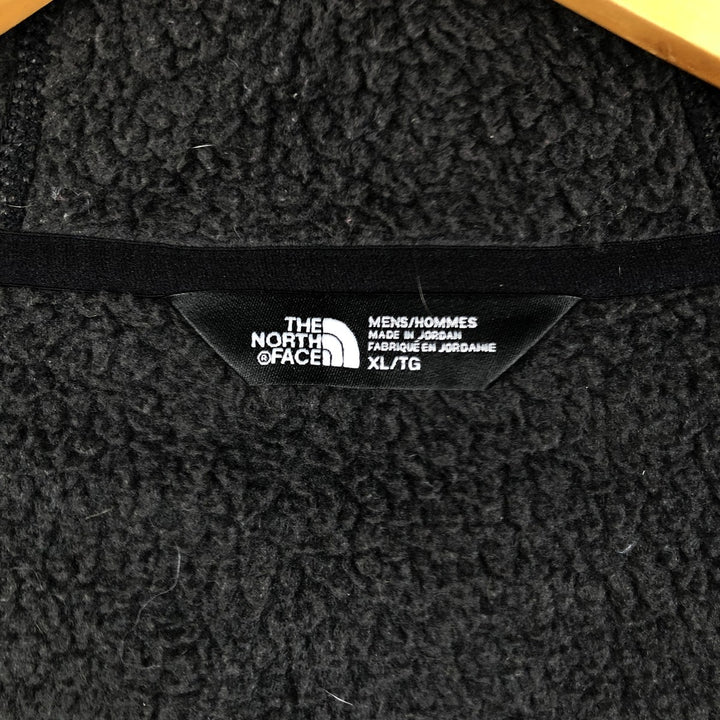 The North Face Fleece Full-Zip Hoodie, Men's XL polyester Charcoal Vintage Second Hand
