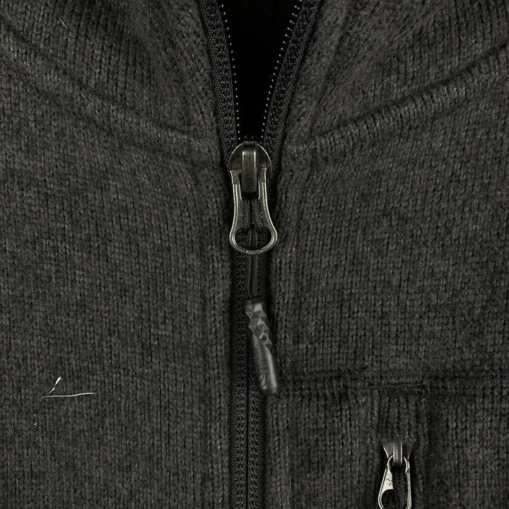 The North Face Fleece Full-Zip Hoodie, Men's XL polyester Charcoal Vintage Second Hand