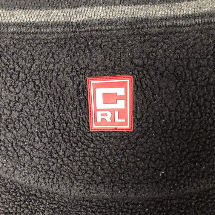 Ralph Lauren Chaps fleece pullover, men's size L cotton black type Vintage Second Hand