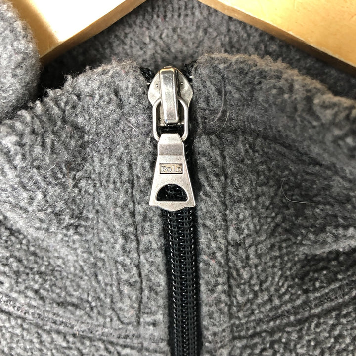 Ralph Lauren POLO by Ralph Lauren Half-Zip Fleece Pullover, Men's Size L polyester gray type Vintage Second Hand